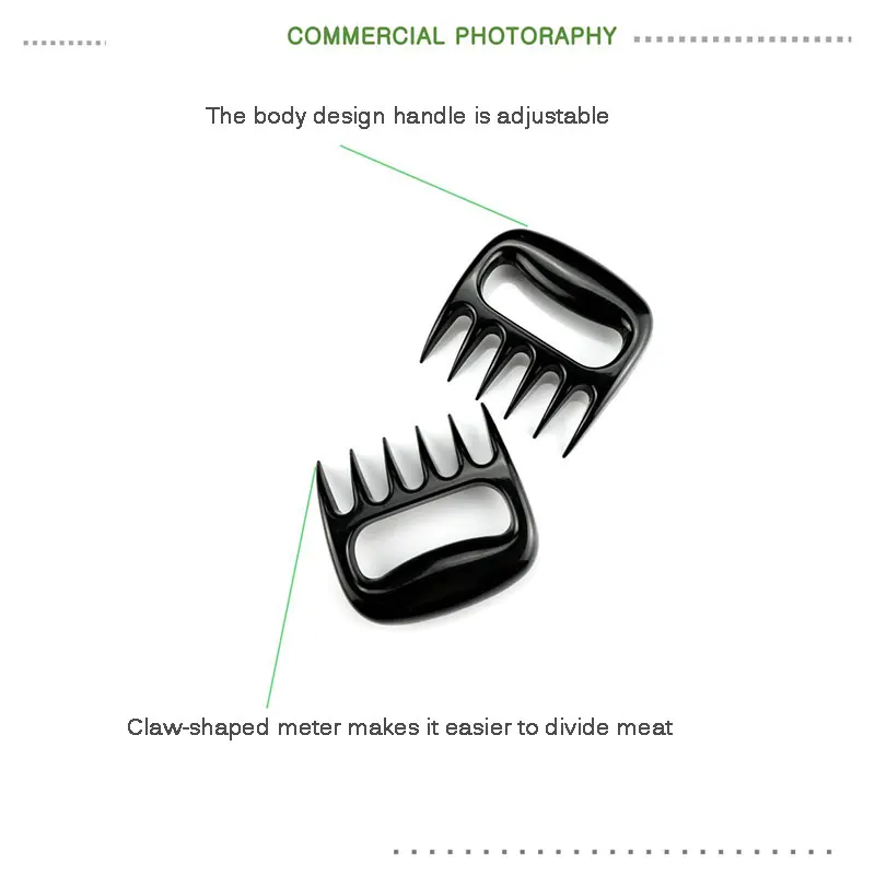 Новинка, 2 шт., когти медведя, для мяса, вилки, обработчик, вилка для барбекю, щипцы, тяга, шинковка, инструмент для барбекю, кухонные ножи, Прямая поставка