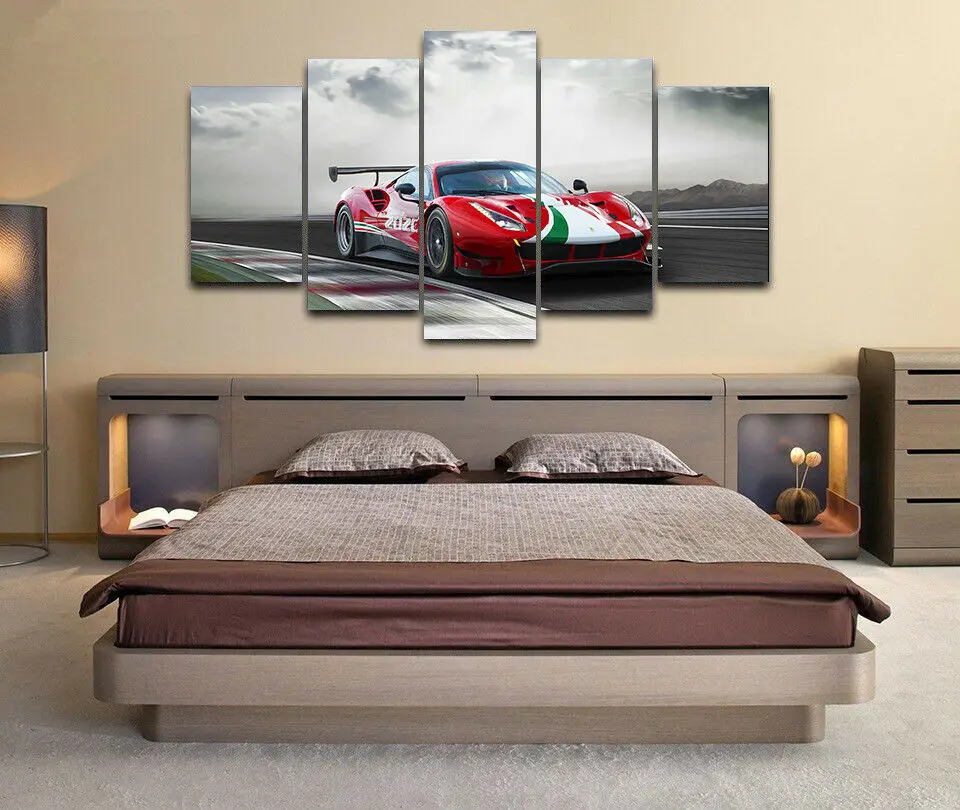 Картины Ferrari 488 GT3 Evo спортивный автомобиль постер холст печать настенное