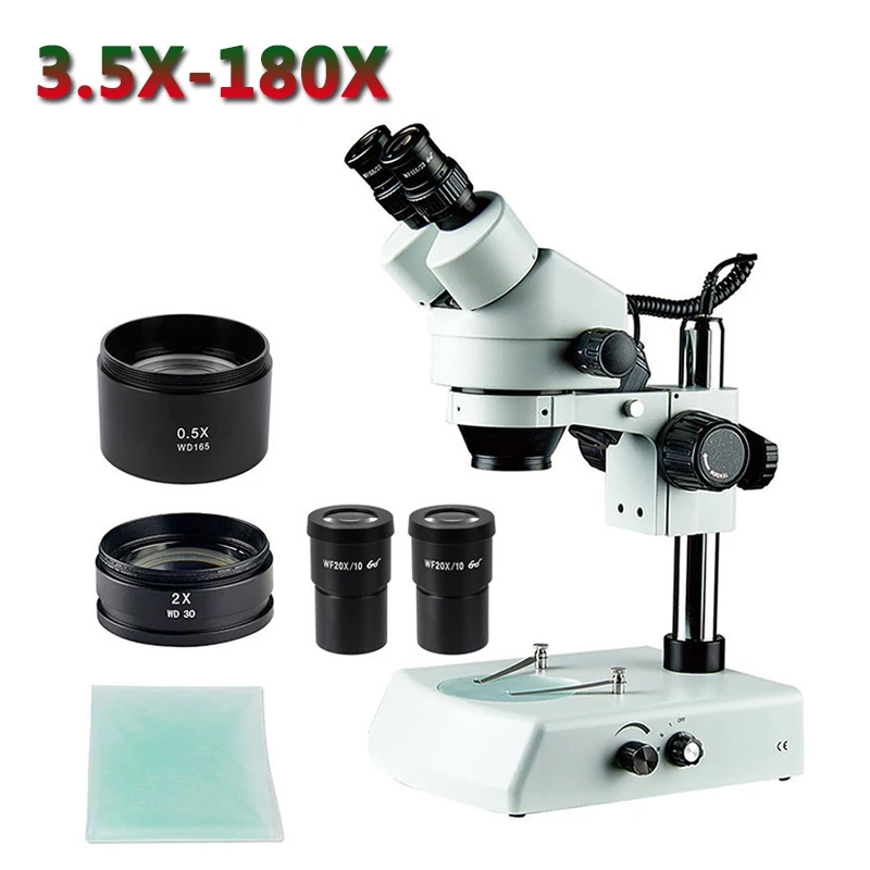 7X 45X бинокулярный микроскоп Focal Stereodigital Sets 3.5X 90X 180X + светодиодный кольцевой
