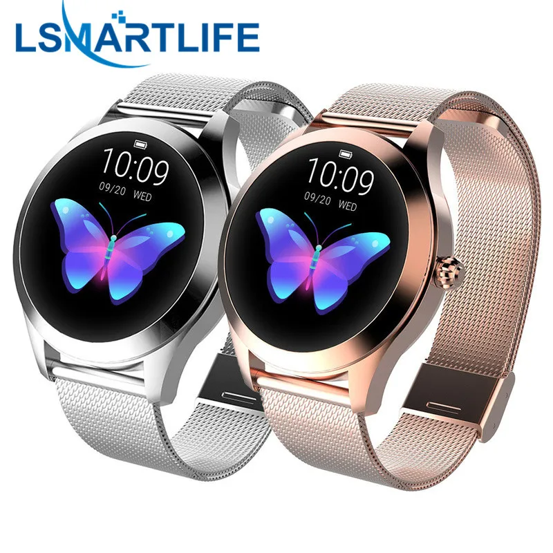 IP68 Waterproof Smart Watch Women Lovely Bracelet Heart Rate Monitor Sleep Smartwatch Connect IOS Android KW10 Band