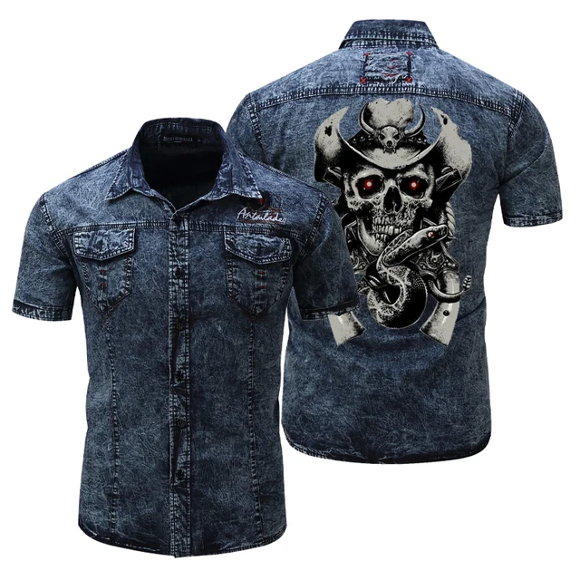 short sleeve denim jacket mens