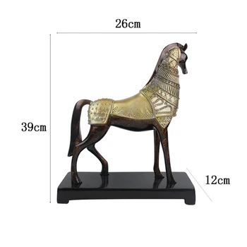 

Abstract Modern Horse Sculpture Animal Statue Art Statues Figurine Living Room Decor European Vintage Resin Crafts Decoration
