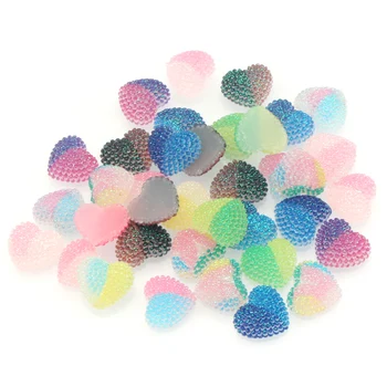 

100Pcs 12x10mm Resin Heart Cabochon Flatback Decoration Crafts Embellishments For Scrapbooking DIY Accessories