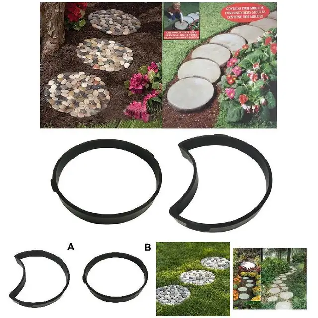 Kerti Barkácsmű Műanyag Penész Út Járó Járdasat Beton Lépcsőház Cement Tégla Készítő Padlómodellezés Padlócsempe - Image 6