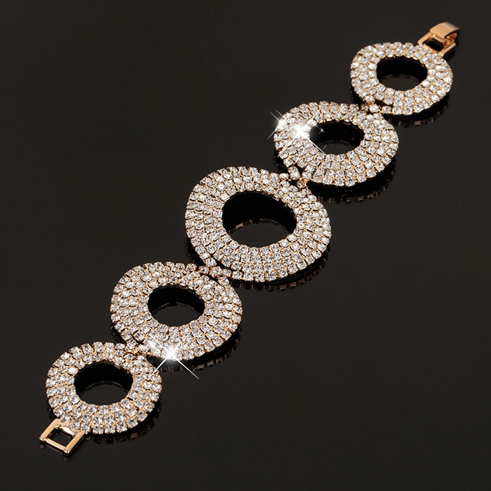 AINAMEISI, Роскошные браслеты с кристаллами для женщин, Посеребренные стразы, браслеты с подвесками и браслеты, свадебные ювелирные изделия, подарок