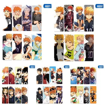 

8 pcs/set Haikyuu!! Japanese Anime Volleyball Bookmarks Message Cards Book Notes Paper Page Holder for School Office Stationery