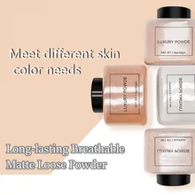 Стойкая пудра, контроль жирности, рассыпчатая пудра, полупрозрачная пудра, пудра для лица, макияж, матовая пудра для лица, гладкая рассыпчатая пудра