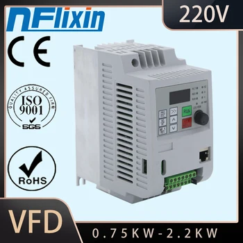 

NFLixin 220V 0.75KW/1.5KW/2.2KW 1HP Mini VFD Variable Frequency Drive Converter for Motor Speed Control Frequency Inverter