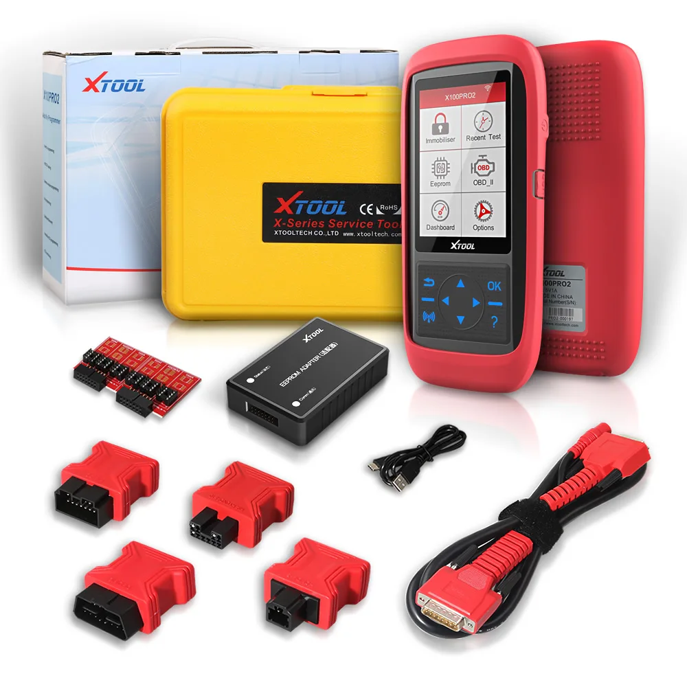 XTOOL X100 Pro OBD2 автоматический ключевой программист/Регулировка пробега с адаптером