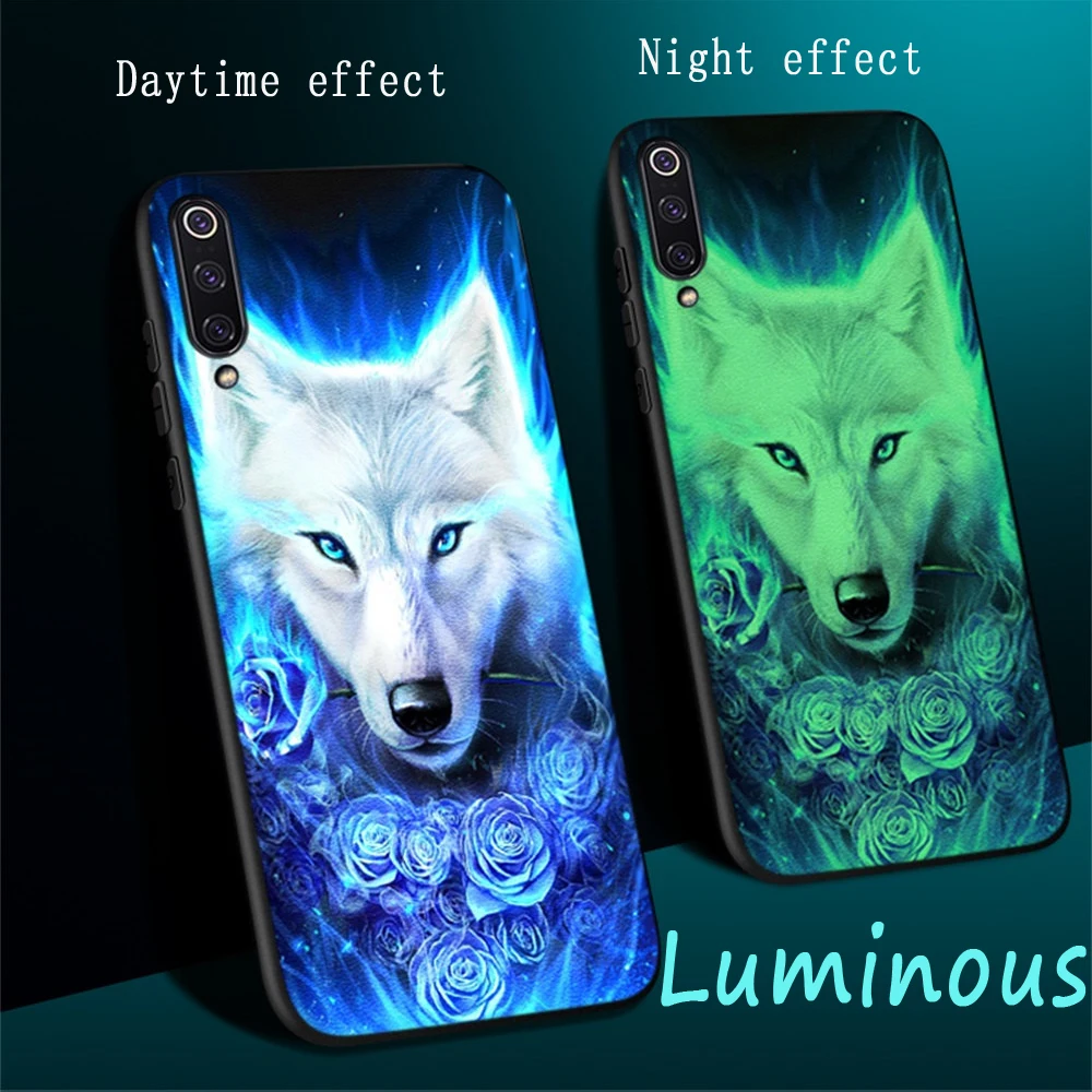 

Luminous Case For Xiaomi Mi Max 3 Max 2 Case Soft PU Leather Glow Back Cover For Xiaomi Mi Mix 2S Mix3 Note 3 Mi Paly Case Cover