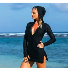 SBART Рашгард УФ лайкра футболка для серфинга купальный костюм с длинными рукавами сексуальный купальник на молнии Бодибилдинг Спорт цельный купальник