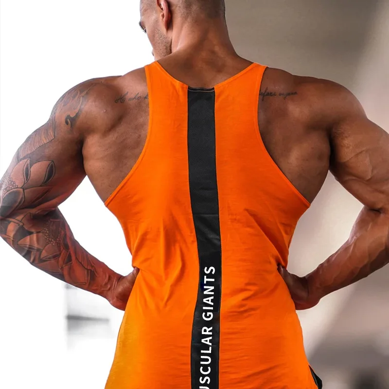 new fashion cotton sleeveless shirt vest men's fitness vest jogger bodybuilding brand vest fitness men's sports shirt