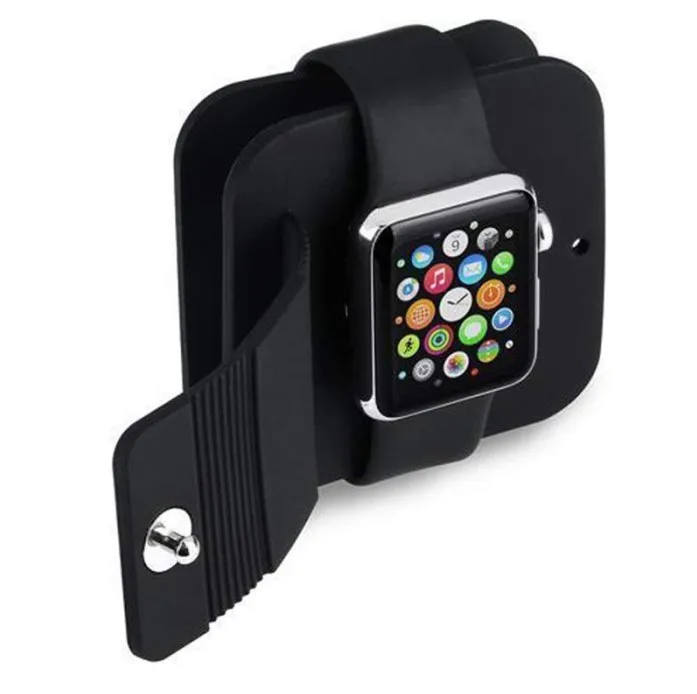 Чехол для часов для Apple Watch, чехол для часов, силиконовый защитный чехол, перезаряжаемый кронштейн для намотки