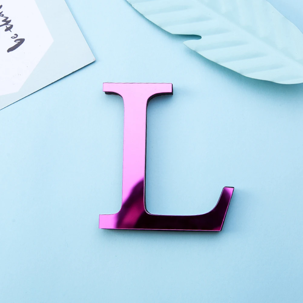 A Z акриловая Зеркальная Наклейка с буквами алфавита английские буквы домашние