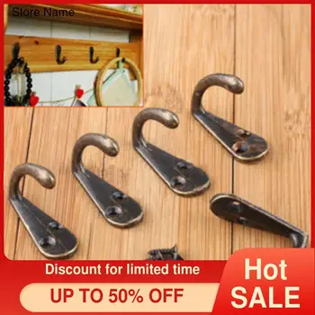 

Hat Hanger Rustic Robe Hooks Wall Hanging Coat Rack Cloth Hook Hangers Vintage Bronze Hook Key Bag 10pcs