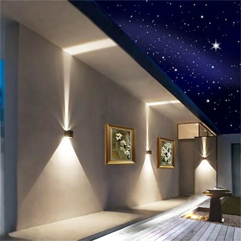 IP65 Waterproof 6W 12W indoor outdoor Led Wall Lamp modern Aluminum Adjustable Surface Mounted Cube Led Garden Porch Light led wall lamp wall light