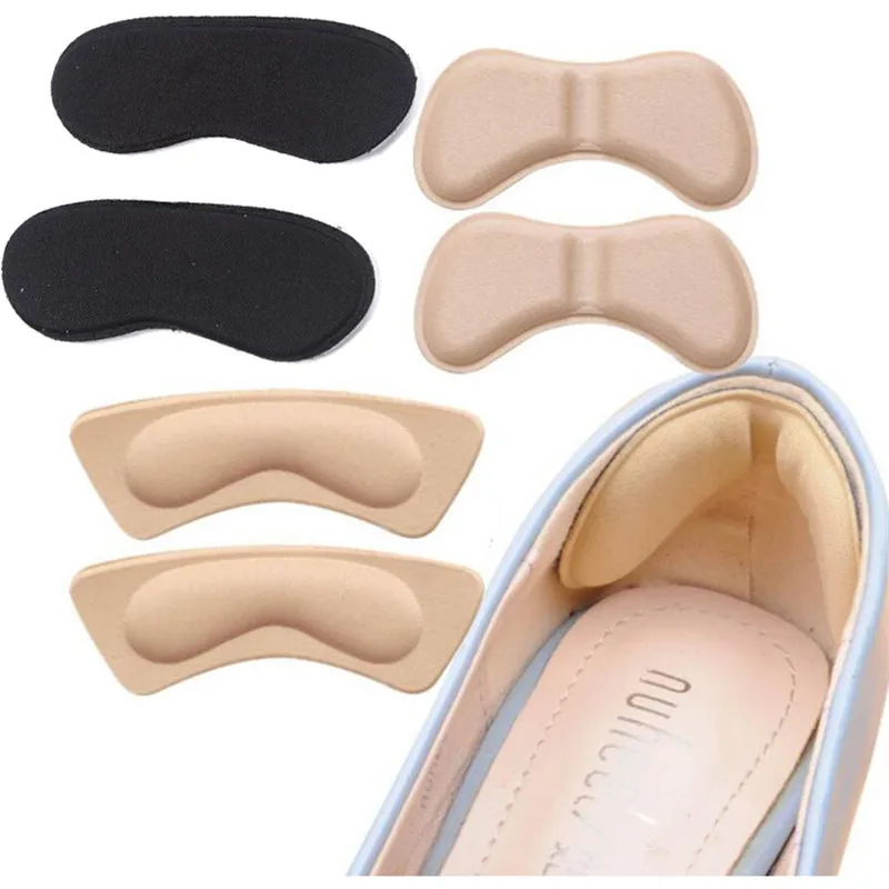 2X Sticky Fabric Shoes Back Heel Inserts Insoles Pads Cushion Liner Grips Fi 