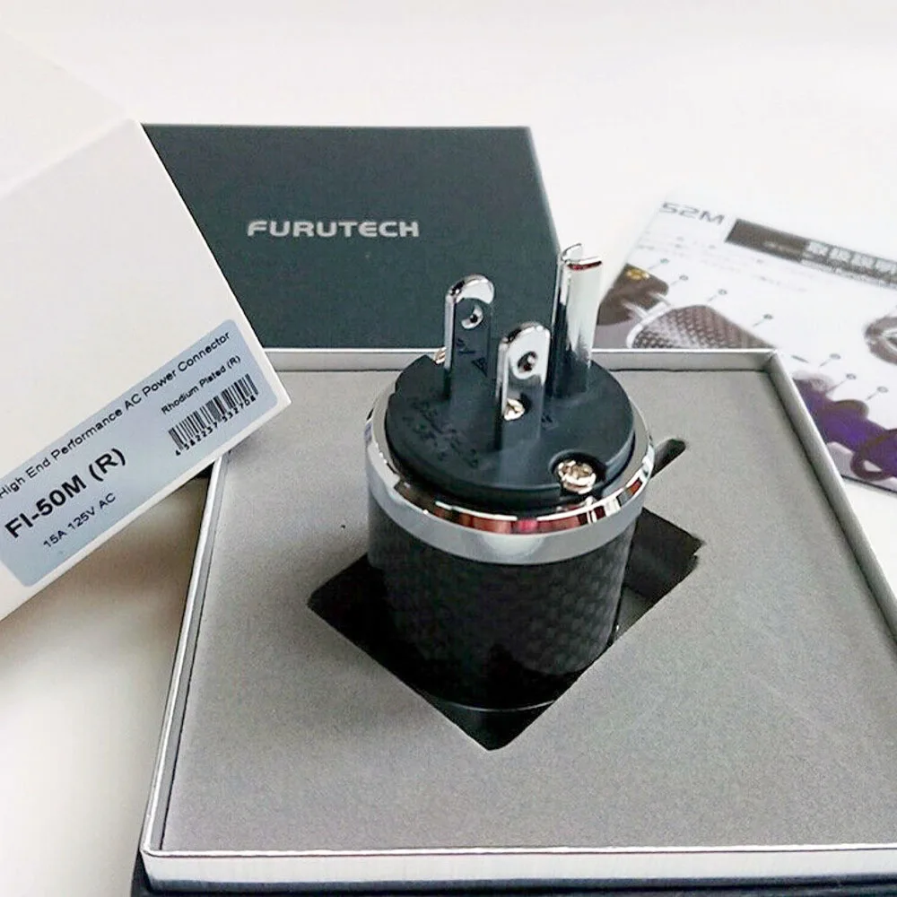 HIFI furutech fi e50 (R) 50 Дия schukostecker Edelstahl carbon plug adapter|Электрические вилки| |