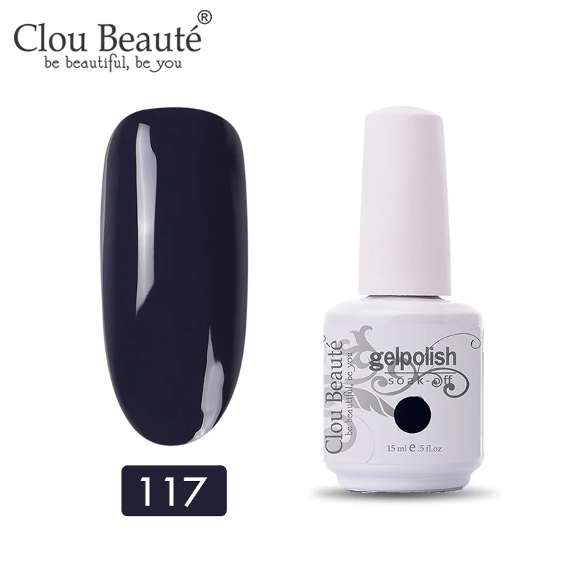 Гель-лак Clou Beaute Vernis, УФ-краска, сделай сам, лак для ногтей, гибридный, 15 мл, розовый, красный, фиолетовый цвета, УФ-яркий и блестящий Гель-лак - Цвет: 11117