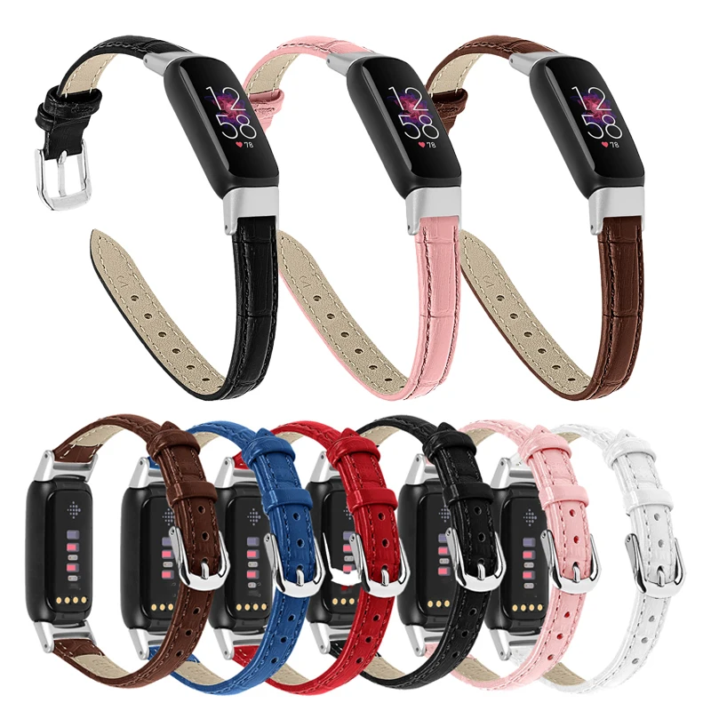 

Leather band For Fitbit Luxe Smart Bracelet Correa Slim Women Men Watchband Strap Wrist Band For Fitbit luxe Special Edition
