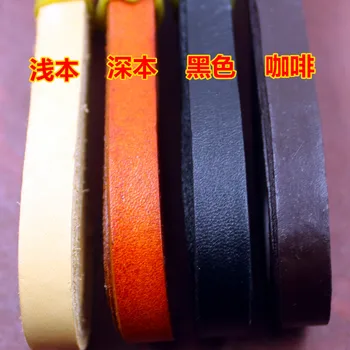 

5meter/lot 10MM Natural square Cowhide Genuine leather rope, Leather strip rope for leather craft Jewelry bag diy