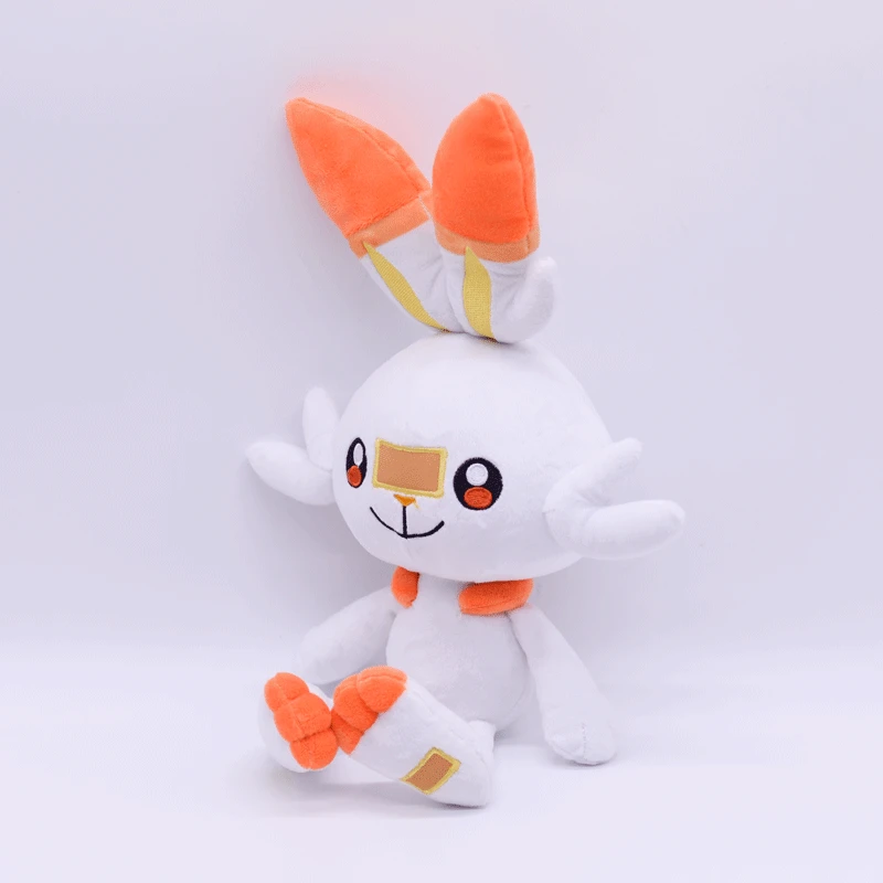 Takara Tomy Покемон 3 шт./компл. Куклы Мягкие щит меч Grookey Sobble Scorbunny плюшевая игрушка в виде фигурки; высота каблука 18 см