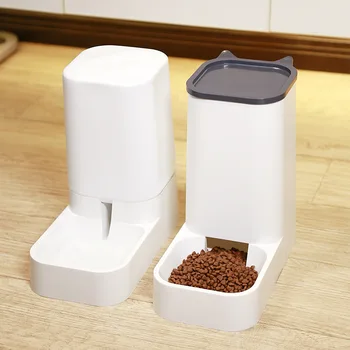 

Pet Dog Cat Automatic Feeder Plastic Safety Small Medium Large Dog Cats Feeding Bowl Cat Food Water Feeder Fountain Drinker
