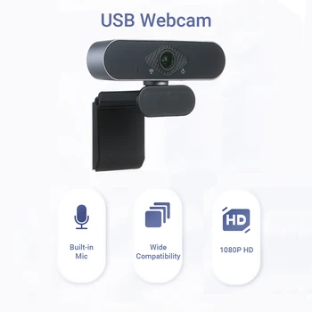 

USB Webcam HD 1080P 30fps PC Computer Camera Drive-Free web Camera with Microphone web cam for online teaching videoconference