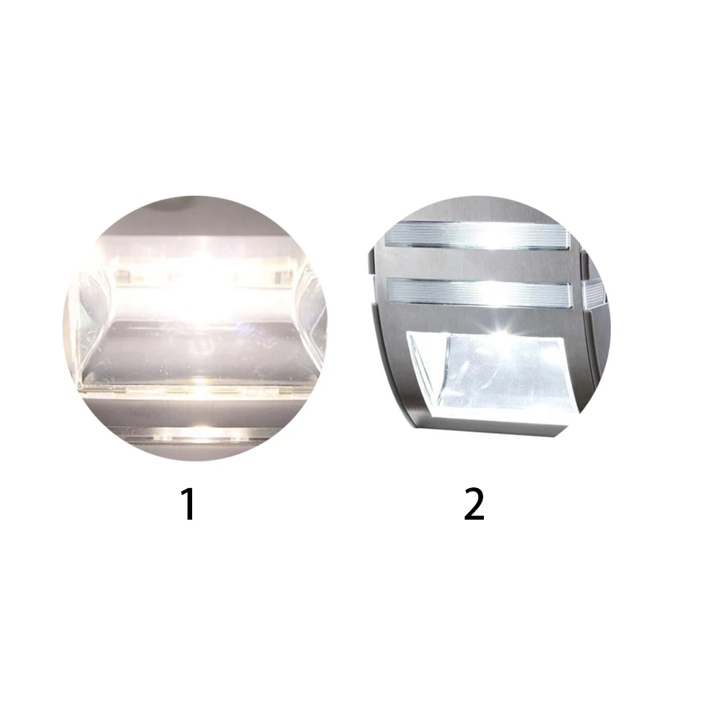 2LED садовая лестница декоративный балкон PIR датчик из нержавеющей стали Солнечная энергия современный уличный Интеллектуальный настенный светильник
