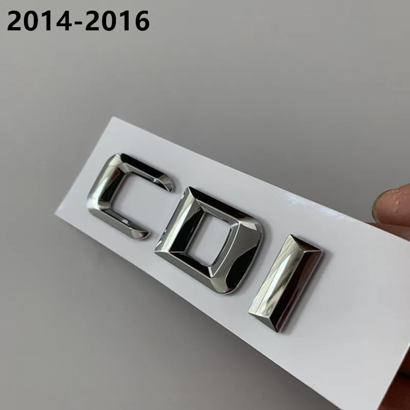 CDI Silver 14-16 Серебристые, черные, хромированные буквы CDI CGI, автомобильная Эмблема багажника на багажник для W210, W211, W212, W203, W204, W207, W209, E260, C300 - Цвет: CDI Silver 14-16