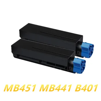 

2 X Black toner laser cartridge for OKI 62439001 44992405 MB451 MB441 B401 B401D B401DN, Free shipping
