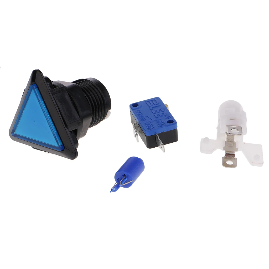 Triangle Arcade Machine Game Button with led lamp illuminated