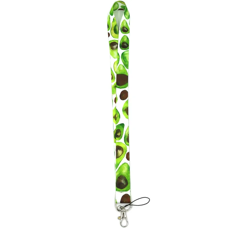 

Wholesale 12Pcs Cute Avocado Lanyard Neck Strap for Keys ID Card Mobile Straps Phone Keychain USB Badge Holder Webbing Hang Rope