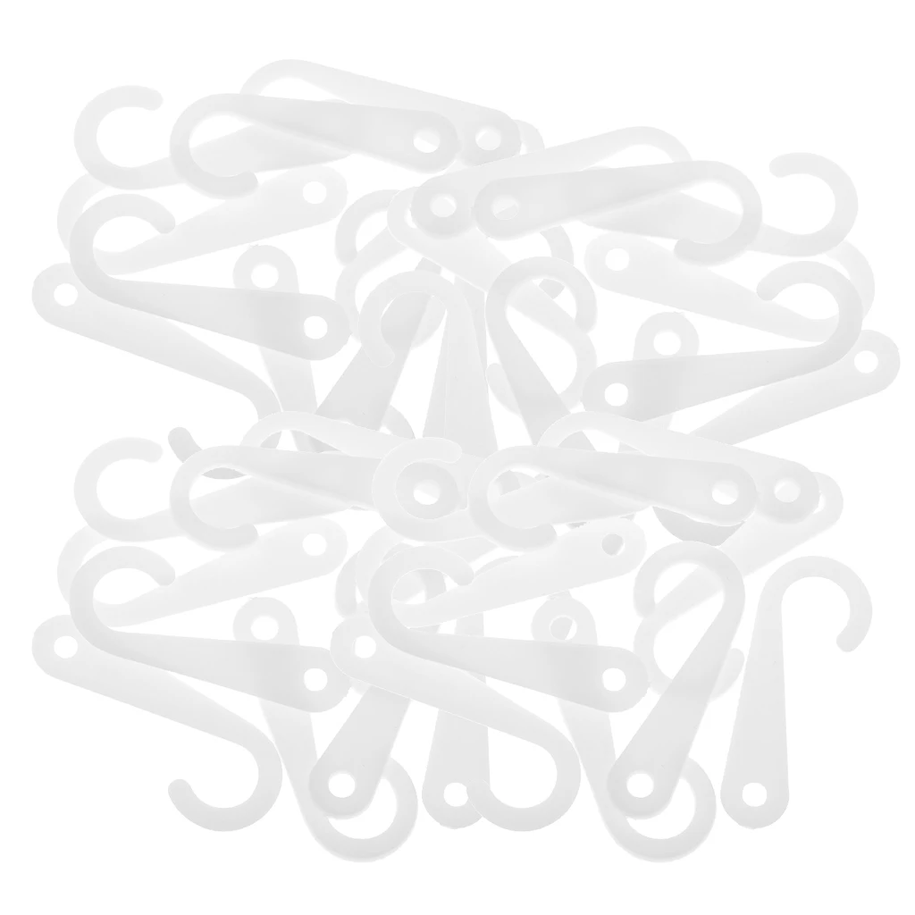 100 Pieces Plastic J Hooks Hanger for Socks Retail Clothes Display Hanger Accessories