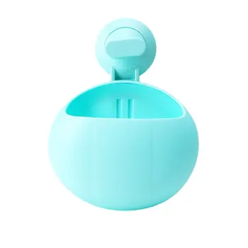 

1pc Strong Wall Mounted Suction Toothbrush Holder Sucker Bathroom Kitchen Toothpaste Suction Cups Holder Egg Shaped Storage Rack