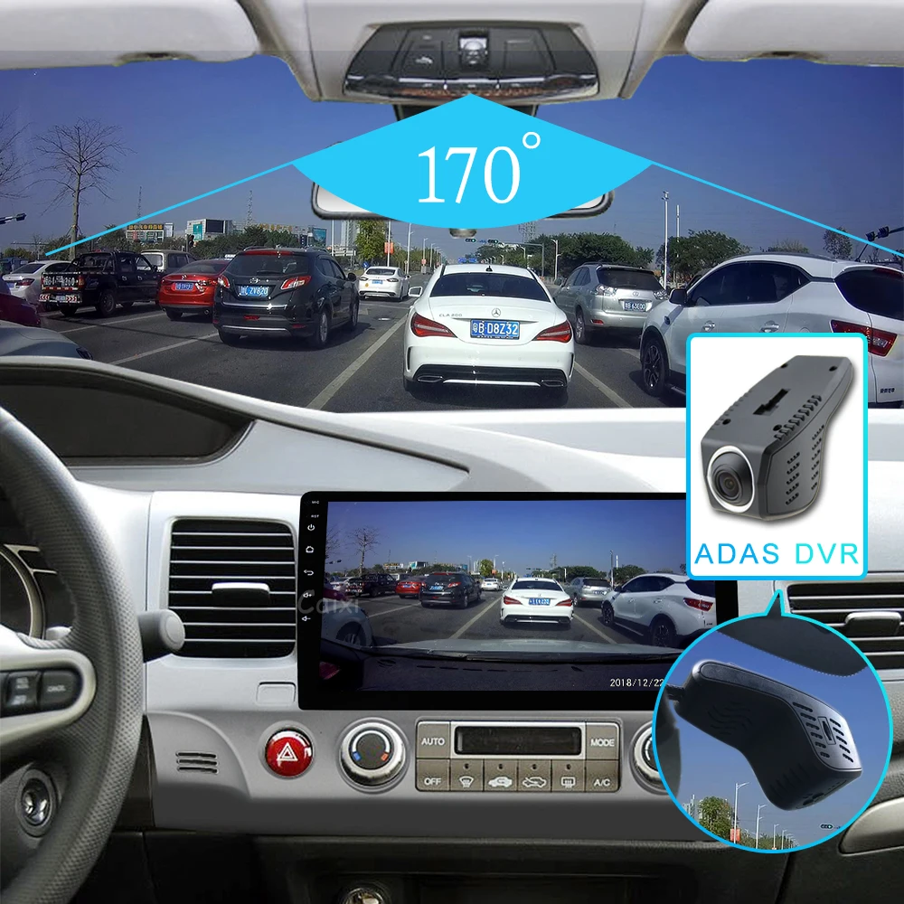 Caixi 10,1 дюймов 2Din Android 9,0 автомобильный Радио мультимедийный плеер для Honda Civic 2006-2011 Навигация gps dvd-плеер