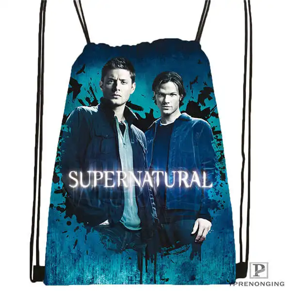 Custom supernatural_сезонная походная сумка на шнурке милый рюкзак для детей(черная спинка) 31x40 см#2018612-01-19