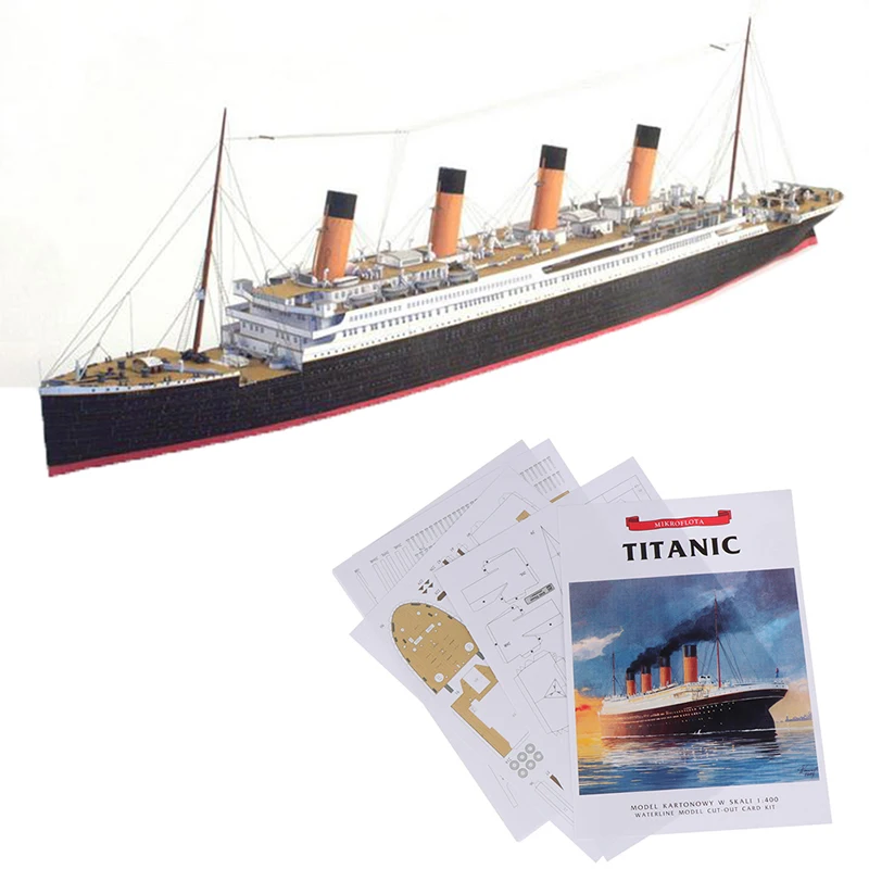 1:400 DIY Handcraft Titanic Ship 3D Paper Model Sets Toys For Children Kids New