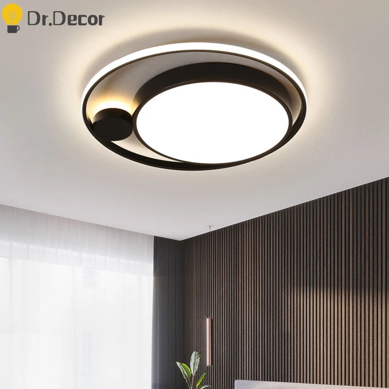 

Nordic Ceiling Lights Personality Double Circle Bedroom Lamp Modern Indoor Living Room Restaurant Study Bar Decor Light Fixtures