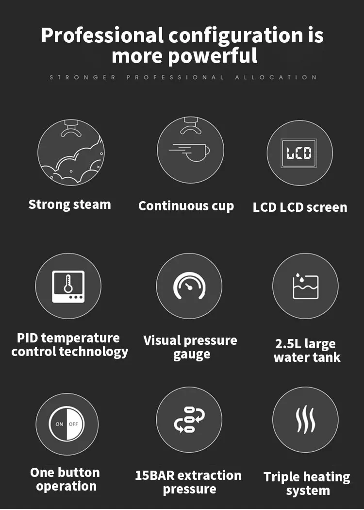 KD-320 кофемашина домашняя Кофеварка Коммерческая итальянская концентрированная помпа Эспрессо кофемашина 2600 Вт