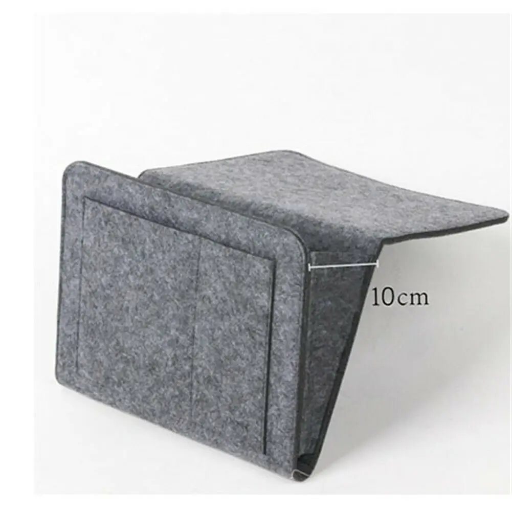 Felt Bedside Storage Organizer Bed Desk Bag Sofa TV Remote Control Hanging Caddy Couch Storage Organizer Bed Holder Pockets