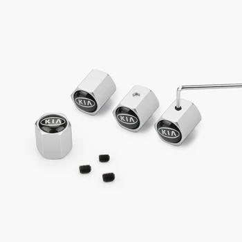 

4pcs Car Wheel Tire Valve Caps Stem Case For KIA sportage ceed kia sorento Accessories 2017 2018 Car Styling