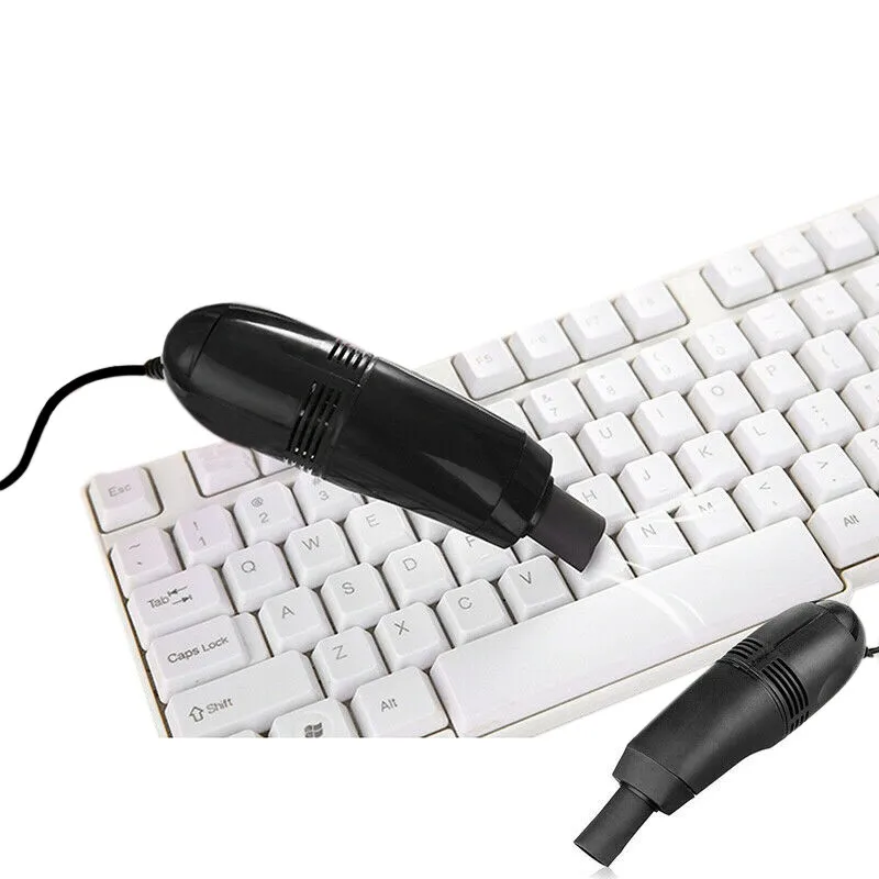 with Brush Mini USB Vacuum Cleaner for Computer & Keyboard Black 
