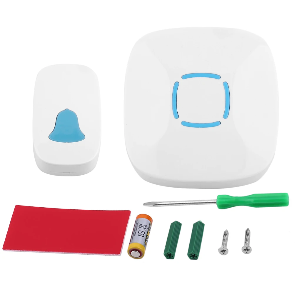 

A507 Universall Household Use Low Power Consumption Wireless Doorbell Waterproof Music Home Security Device White US Plug