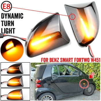

2x LED Side Marker Car Tuning For Mercedes Benz Smart Fortwo W451 Flowing Turn Signal Fender Lamp Light