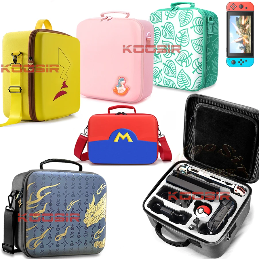 Cute Game Case For Nintendo Switch Animal Crossing Theme EVA Storage Carrying Hand Bag Nintendoswitch Pink Shell Portable Pouch |