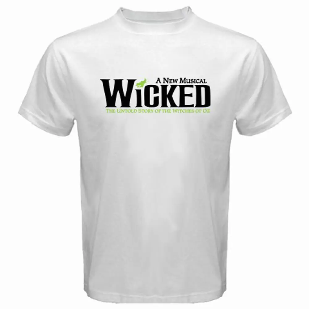 New WICKED Broadway Show Musical Wizard of OZ Men's White T-Shirt Size S to 3XL New WICKED Broadway Show Musical Wizard of OZ Men's White T-Shirt Size S to 3XL