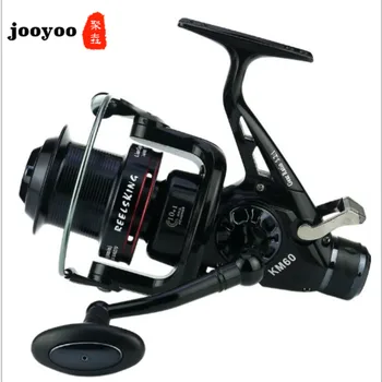 

KM50 60 Metal Head Front and Rear Brake Fish Reel Sea Fishing Round Sea Bream Round Throwing Carp Fishing Reel Fishing Gear