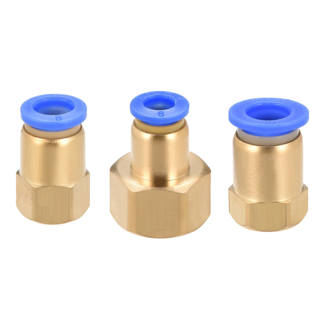 

uxcell Pneumatic Quick Fittings 1/2/4/8" G Female Straight Thread 6/8/10mm Push In Joint for Polyurethane Nylon Tubing 4pcs
