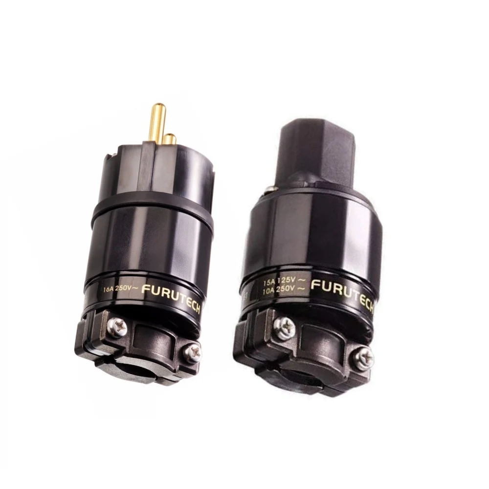 Furutech Fi-e11 (g) /Fi-11-n1 (R) power plug rhodium end Schuko konektor IEC 15A/ 125V 16A/ 250V matiur | Электроника